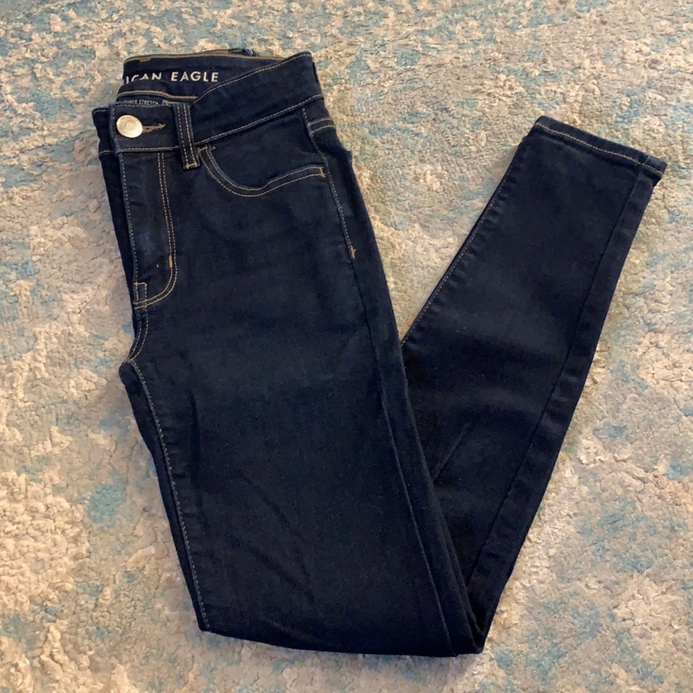 Dark wash hi rise jeggings